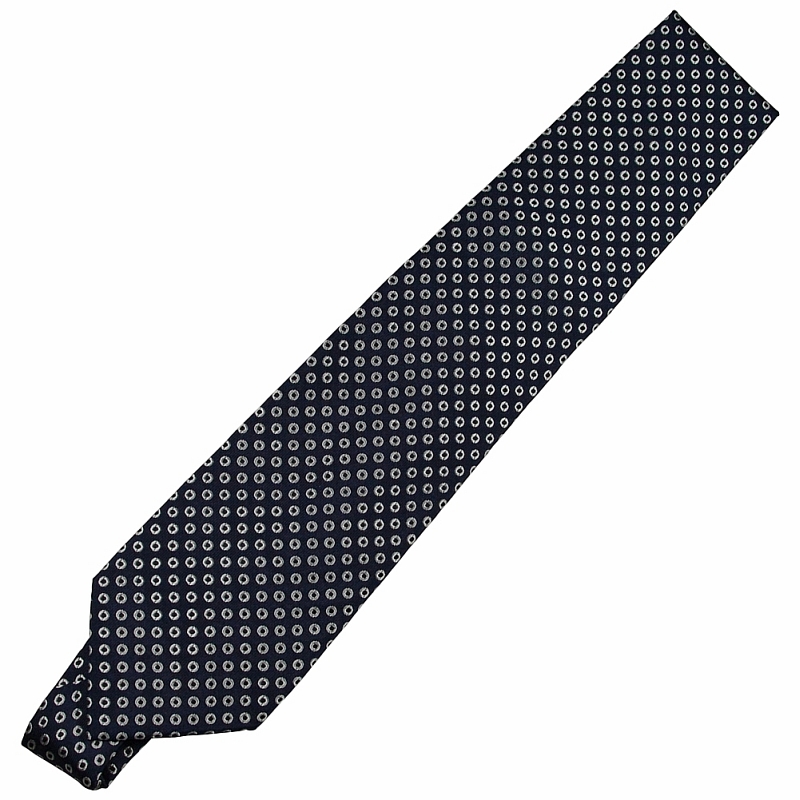 Automobili Lamborghini Men's Birdseye Silk Tie Dark Blue