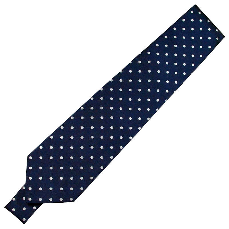 Automobili Lamborghini Men's Polka Dot Silk Tie Dark Blue