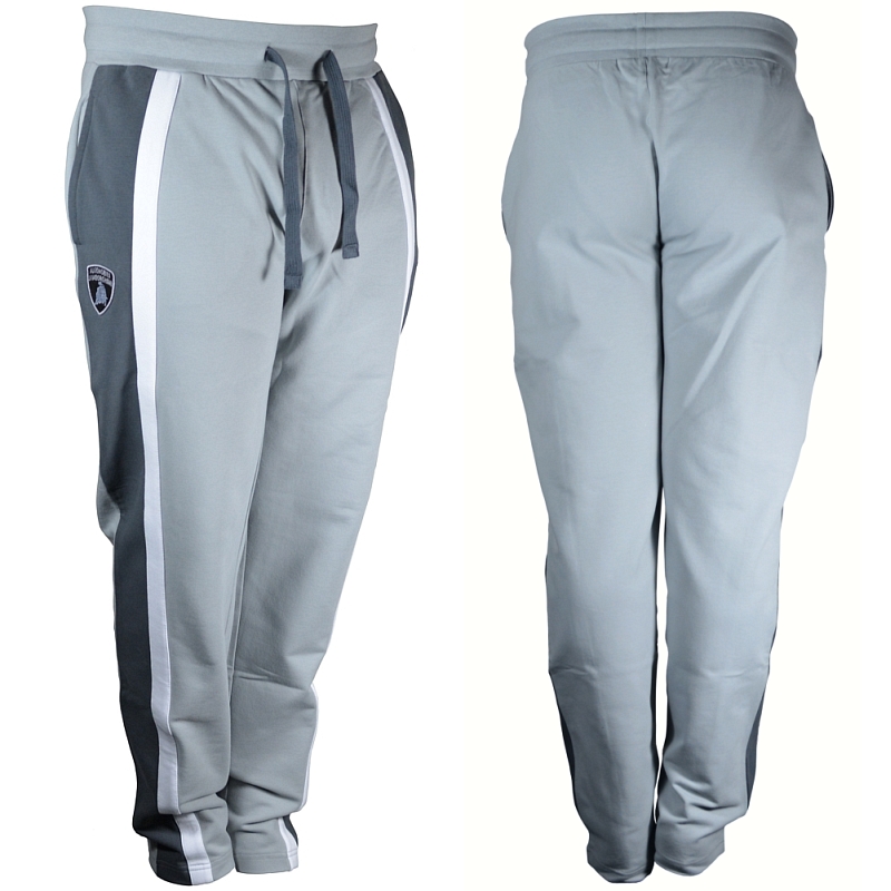 Automobili Lamborghini Men's Grey Track Pants Pilota Ufficiale Edition