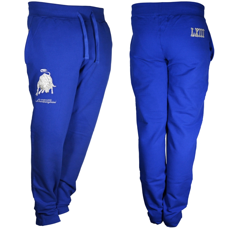 Automobili Lamborghini Men's Cobalt Blue Track Pants Bull LXIII Edition