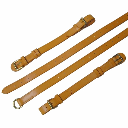 Porsche 911 Interior Luggage Straps London Tan English Bridle Leather Polished Brass Hardware