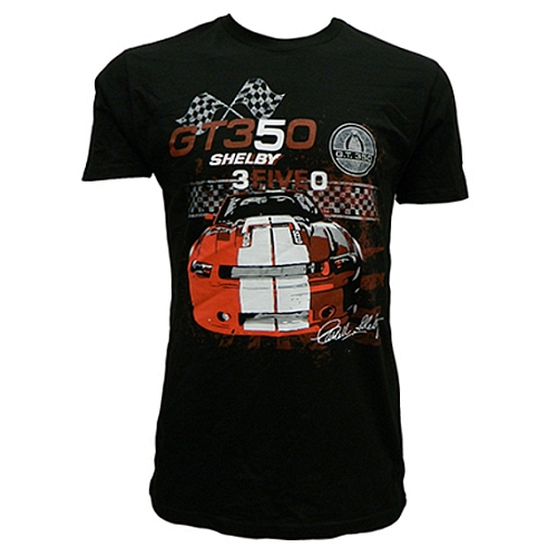 Shelby GT350 Mustang Cobra Men's Black T-Shirt
