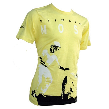 Nicolas Hunziker Ladies Yellow T-Shirt Sir Stirling Moss Le Mans Start Porsche 550 Spyder