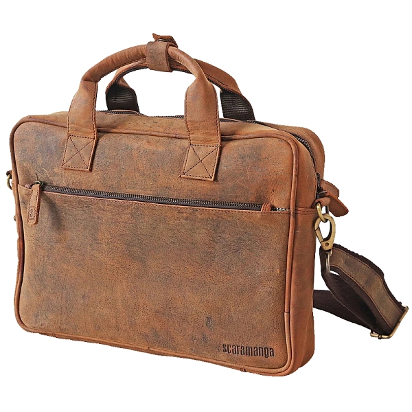 Scaramanga Leather Laptop Bag 14 Inch