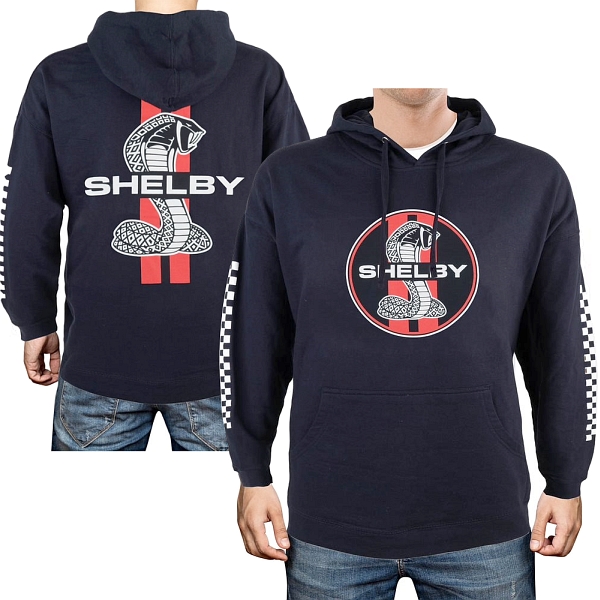 Shelby Tiffany Snake Navy Checkered Sleeved Hoodie