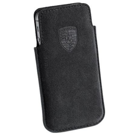 Porsche Interior Alcantara iPhone 5/5s Case Black with Embossed Crest