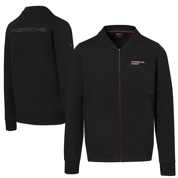 Porsche Men's Motorsport Fanwear Black Zipped Sweat Jacket